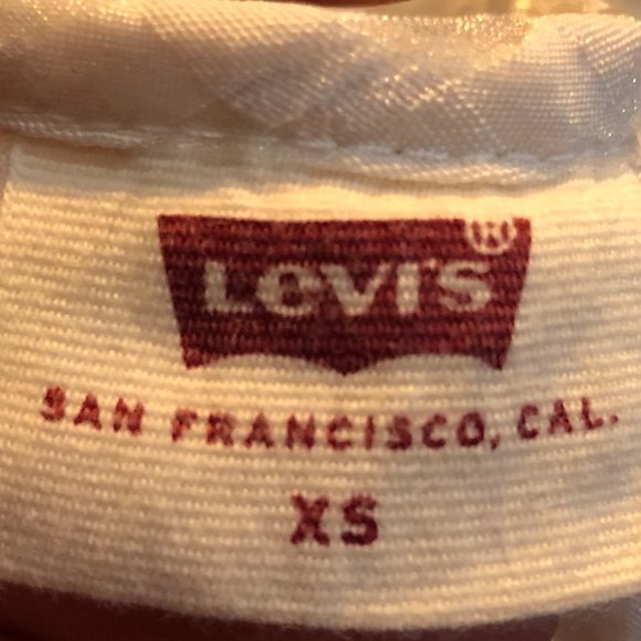 Levi’s White Delilah Wrap Top Puff Sleeve Sheer Windowpane Sugar Swizzle XS - Picture 7 of 7